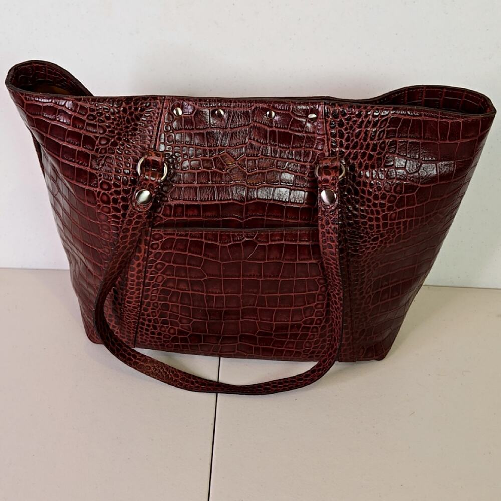 Patricia Nash - Leather Croc Embossed Benvenuto Tote - Picture 3 of 8